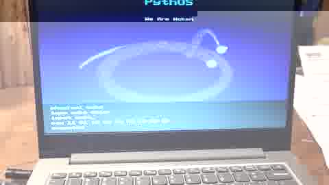 PythOS physical wake diagnostic showing wake input, raw keyboard bytes, and accepted result on the target laptop